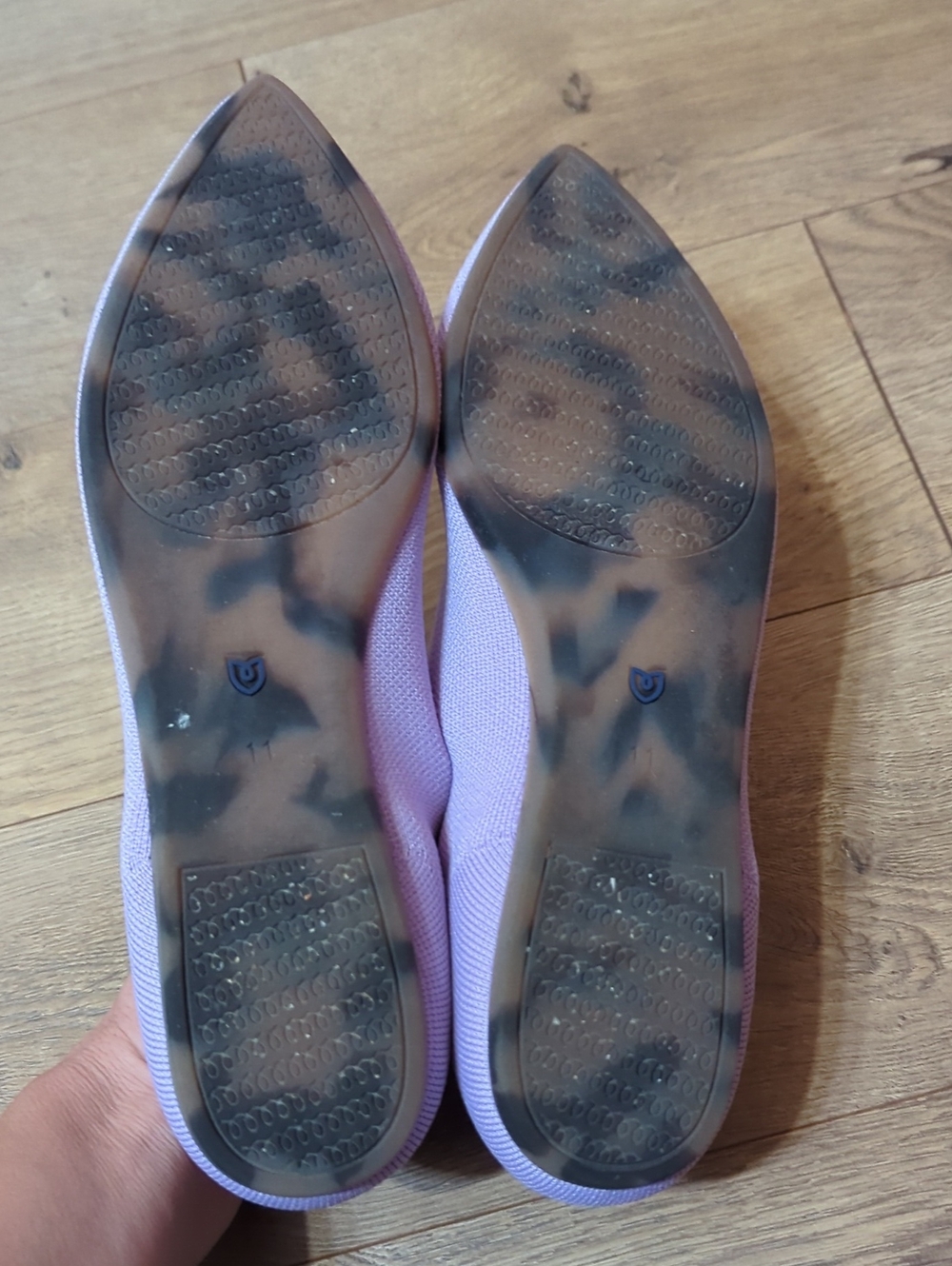 Rothy's Women's Pointed Flats in Lavender sz 11 - Picture 3 of 7